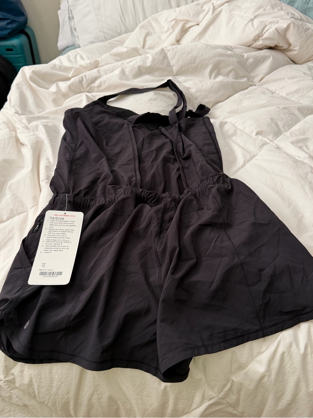 NWT Lululemon Black Strappy Back Romper Runsie 10 - Picture 5 of 6